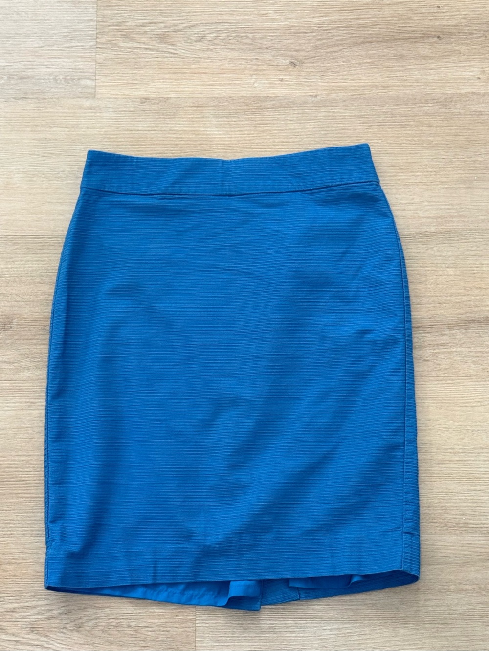 Ann Taylor Factory Vibrant Blue Ribbed Pencil Skirt